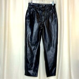 Madewell Vegan Leather Straight Leg Trouser Pants